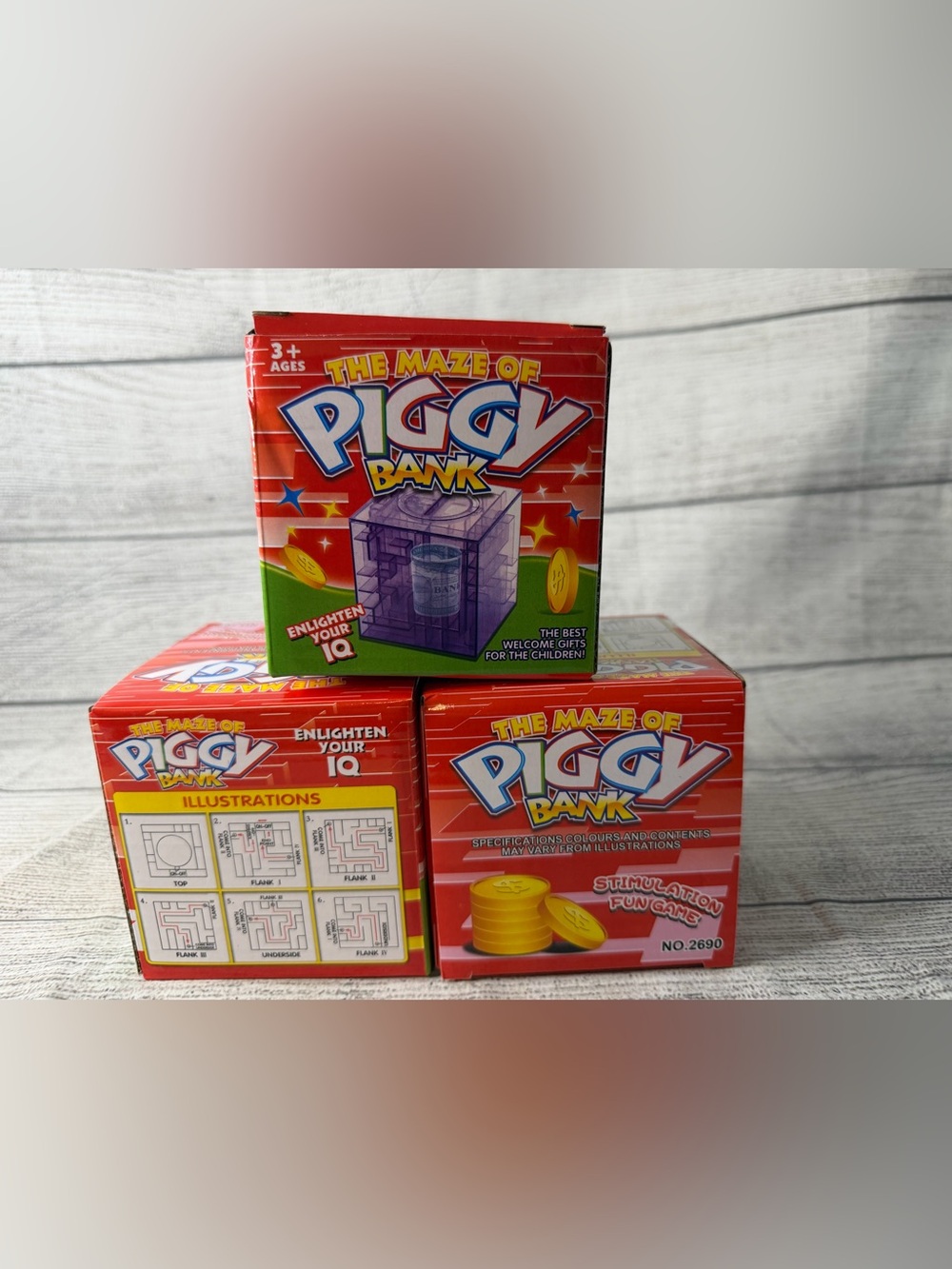 Money Maze Bank and Puzzle Cube.  Cash, gift card, small gift holder
